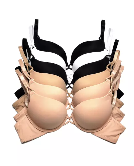 EXTREME DOUBLE PUSH UP, Add 2 Cup Sizes Push Up Bra Padded FREE RETURNS  68356 
