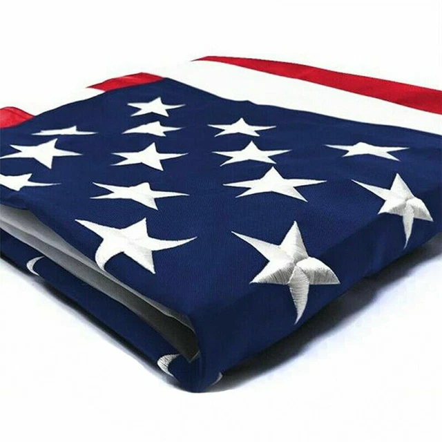 2x3 3x5 4x6 5x8 6x10 FT US Flag Embroidered Stars Brass Grommets American Flag