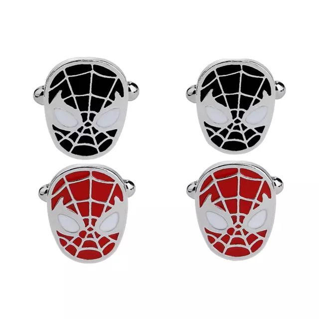 Spiderman Mask Cufflinks | Spiderman Mask | Spiderman Cosplay | Free Gift Bag