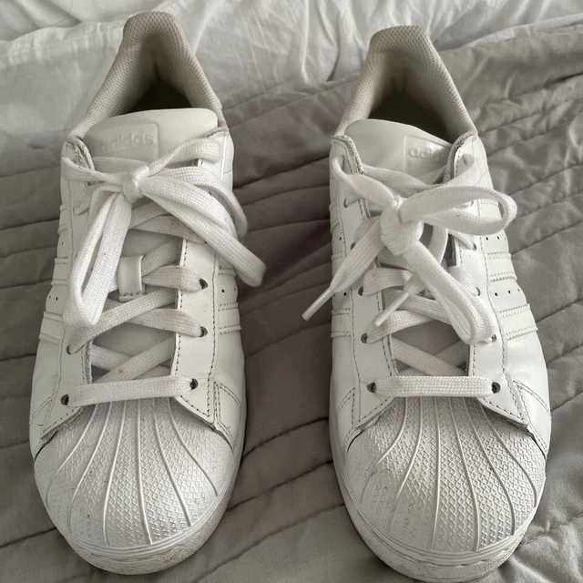 all white shell toes