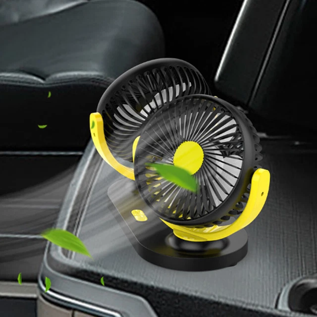 Ventilateur USB de voiture à deux têtes Ventilateur d'air de camion portable 3