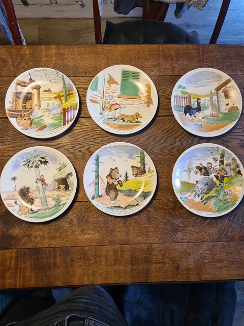 BENJAMIN RABIER 6 assiettes parlantes SARREGUEMINES COFFRET