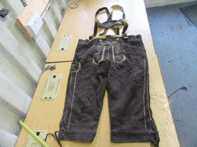 Pantaloni In Pelle Trachten Vintage Austriaci Octoberfest Pantaloni In Pelle Uk 37" Pantaloni In Pelle Trachten Vintage Austriaci Octoberfest Pantaloni In Pelle Uk 37"