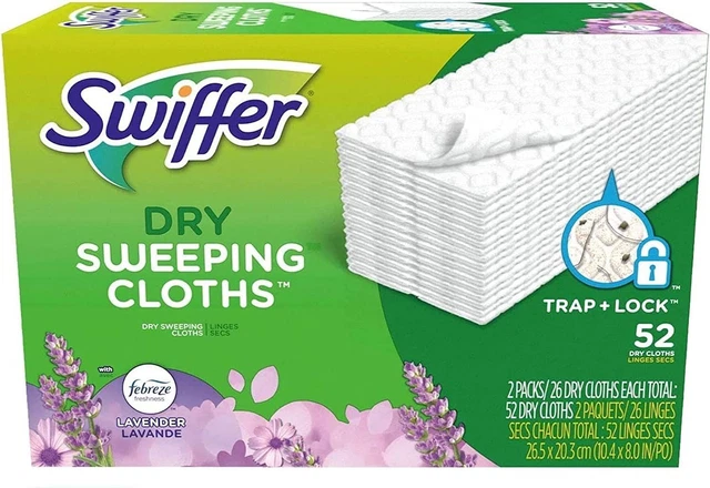 Swiffer Sweeper Dry Sweeping Pad, Multi Surface Refills for Dusters 52 Count