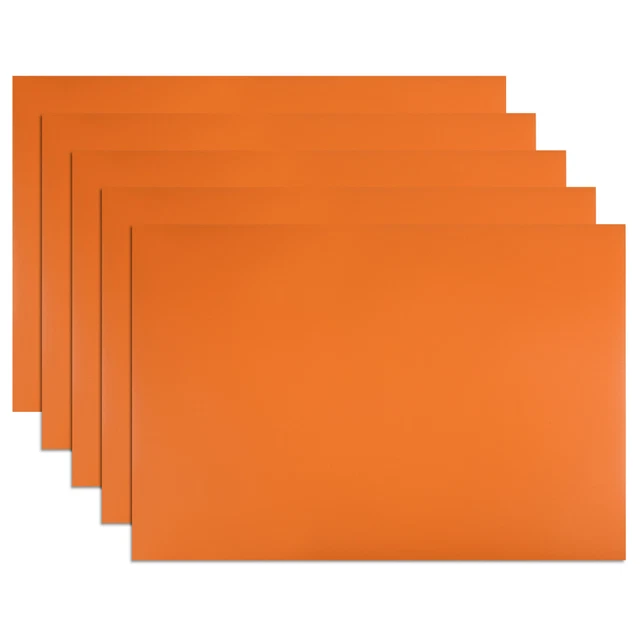 5 Pz Asciutto Cancella Flessibile Magnetico 11.7x 8" Magnetico Foglio Arancione