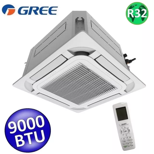 Unité intérieure cassette Gree R32 de 9000 Btu, télécommande et grille de pa