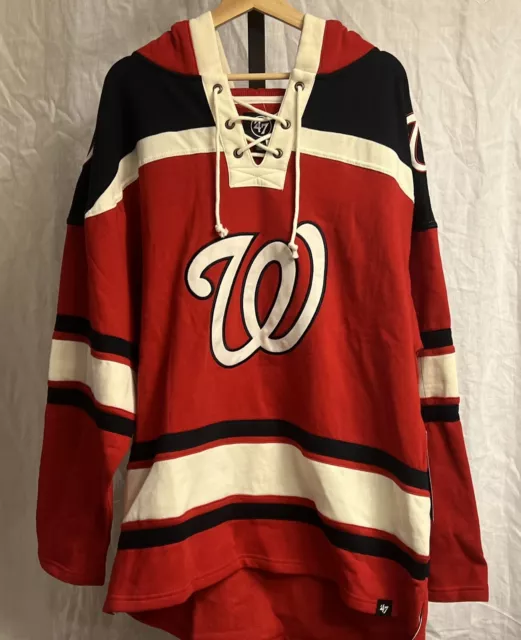 47 Brand Washington Nationals MLB Hockey Jersey Sweater - Men's Size XXL - NWT