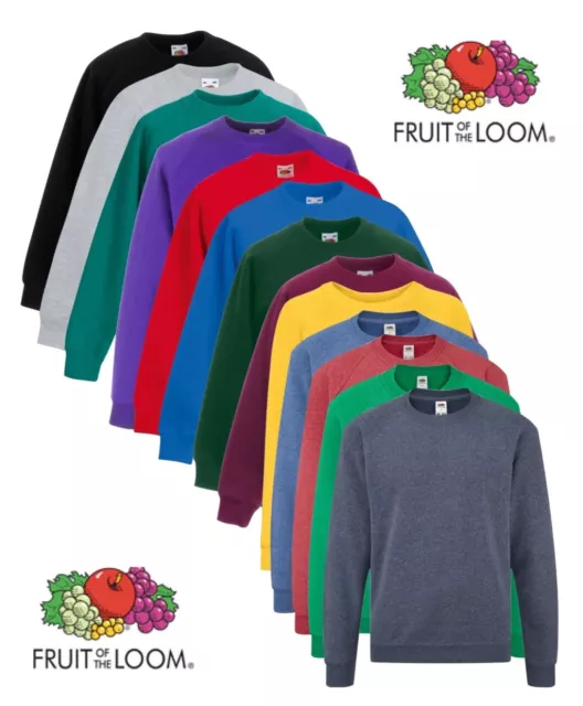 Fruit of the Loom Bambini Bambine Scuola Felpa Maglione