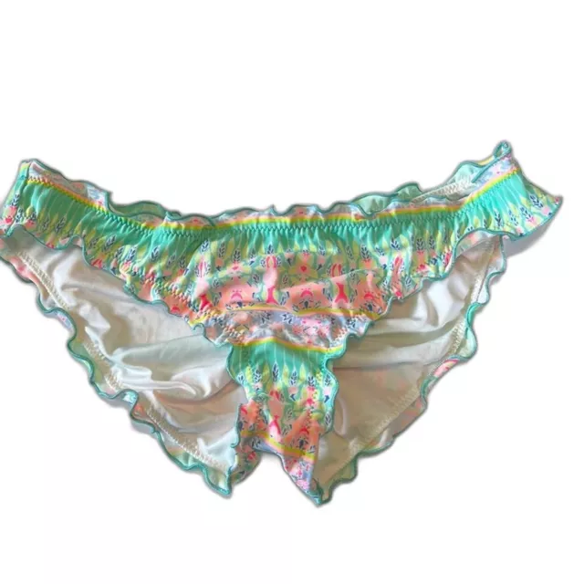 Victoria’s Secret Bikini Bottoms size Small  - ruched back - beautiful print