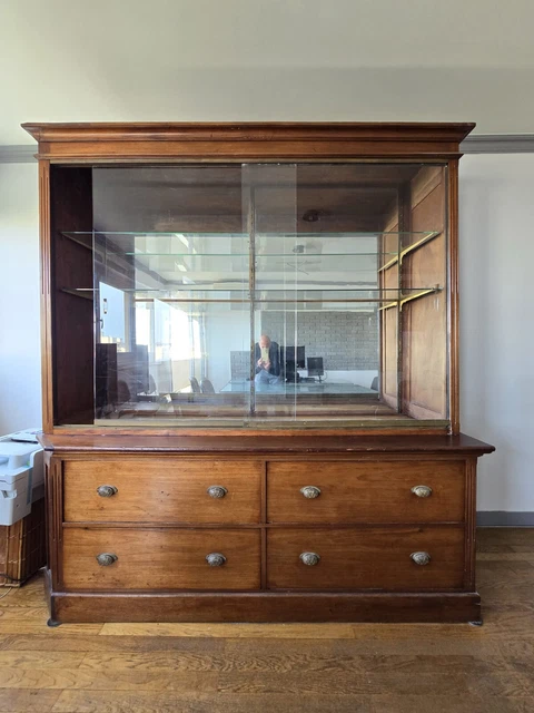 Ancienne vitrine 4 portes en bois, 1930