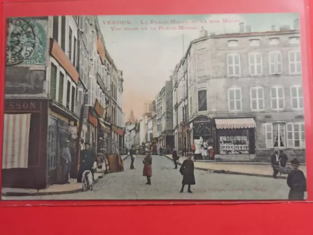 CPA - Verdun La Place Mazel et la rue Mazel 1907.