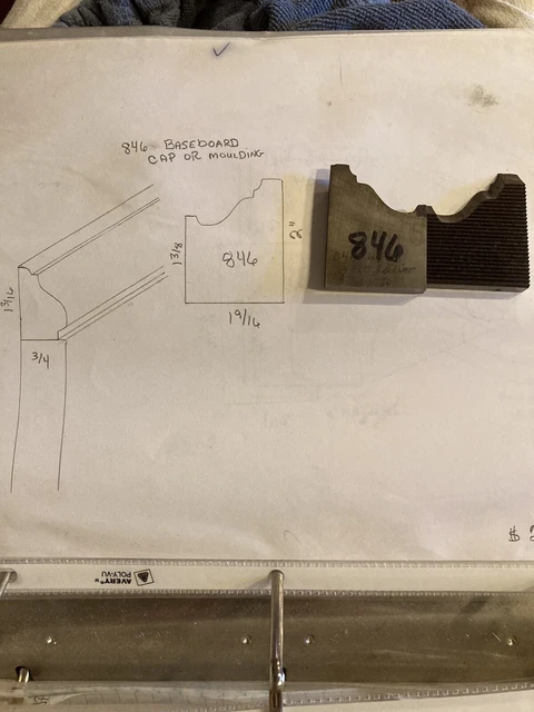 Corrugated Baseboard  Moulding or cap, Knife.