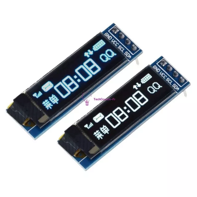 Blue/White 0.91'' inch 128x32 IIC I2C SPI OLED LCD Display Module DC 3.3V 5V