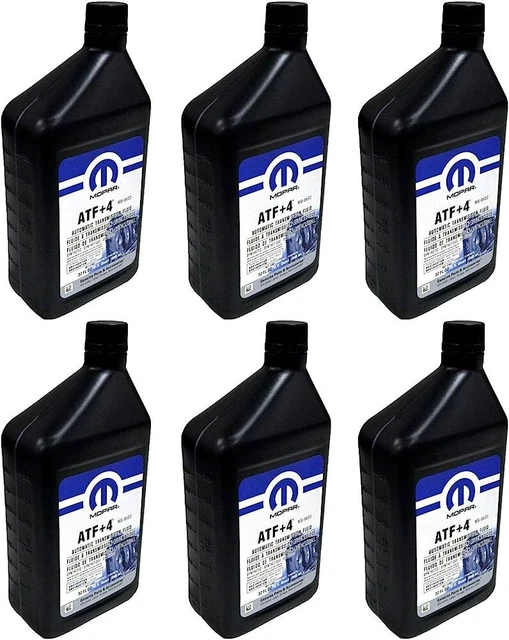 MOPAR 68218057AB ATF+4 Automatic Transmission Fluid, 1 Quart (6 Pack