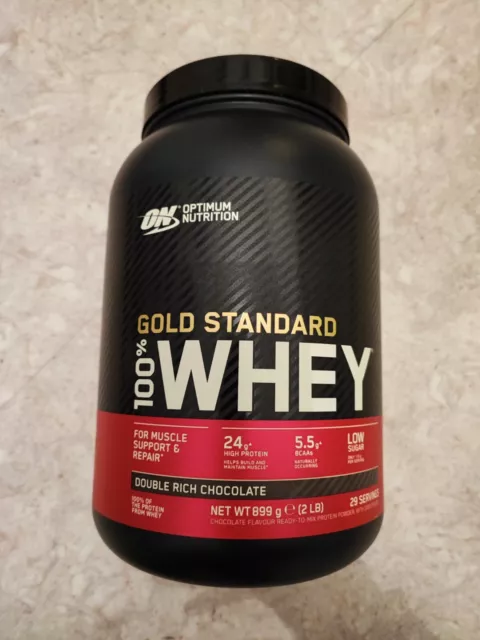 Optimum Nutrition Gold Standard 100% Whey, Double Rich Chocolate 899g