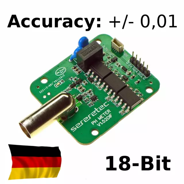 PH SENSOR MODULE, 18Bit ADC, galvanic isolated,I2C,Arduino, ESP32 ...