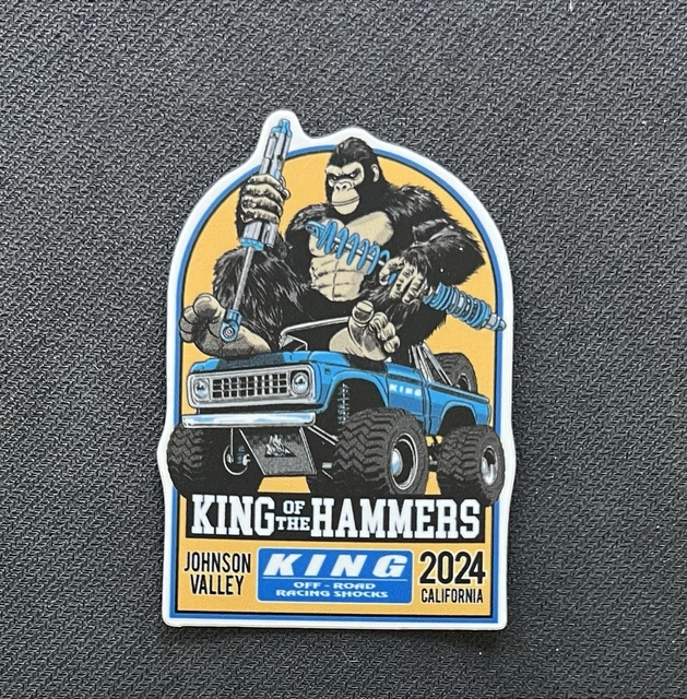 thumbnail image 2 of KING Offroad Shocks Replacement Decal Stickers – Chrome / Black Emblems (2-Pack) 2 of 5