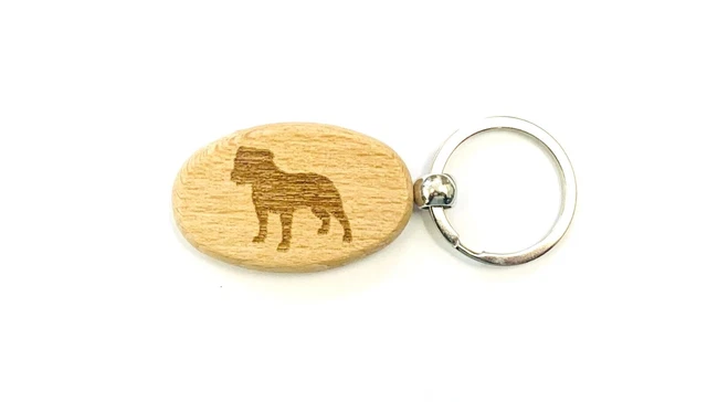 Staffordshire Bullterrier Holz Schlüsselanhänger Schlüsselanhänger Schlüsselanhänger Tasche Charm GESCHENKE