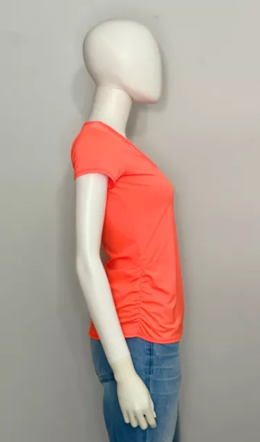 Lucky In Love Spaced Out Contour Strappy T Shirt S Orange Mesh Short Sleeve 3