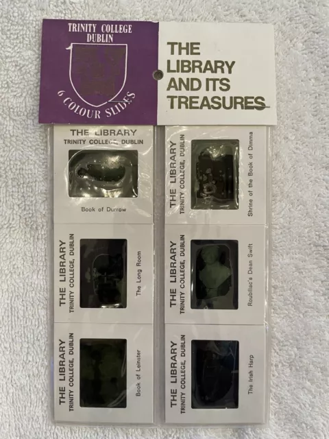 Trinity College Dublin, Set of 6 New 35mm Slides Feat. Library Collection