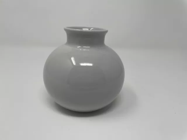 Poole Pottery Round Moon Vase Grey Bud Vase Vintage With Contemporary look 10cm