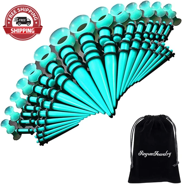 50 Pieces Ear Stretching Kit 14G-00G by Jieyuejewelry - Acrylic Tapers and Plugs