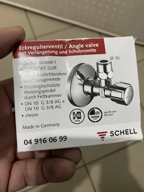 schell  3/8 " 04 916 06 99 Robinet d'équerre avec fonction de régulation Confort