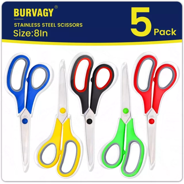 8.5 Scissors All Purpose, Multipurpose Scissors 3 Pack Bulk Ultra