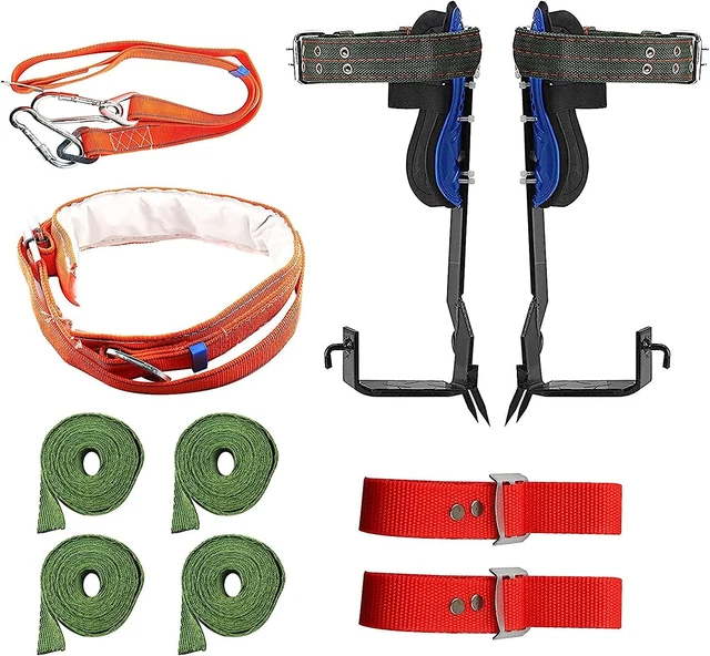 TWSOUL Tree Climbing Spikes with Harness Belt, 304 Stainless Steel Tree Climbing
