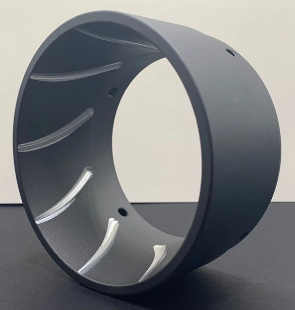 "Comet" Cobalt Gray End Cap / Exhaust Muffler Tip fits on 4.5" Khrome Werks