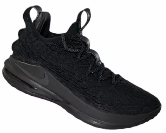 Mens nike lebron james 15 basketball shoes xv low triple black