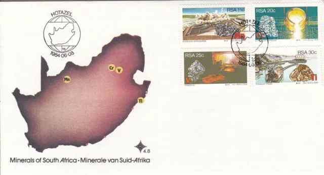 RSA3026) South Africa Commemorative FDC, set of 5, 1984, State President Mr PW B