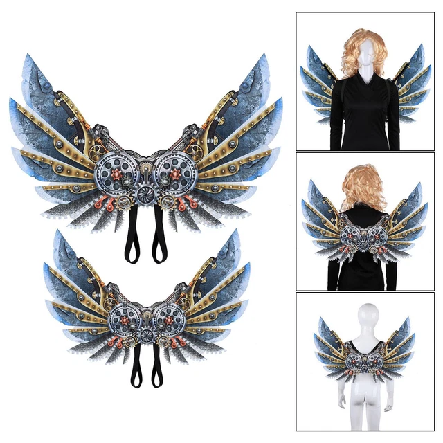 Aile punk cool 3D avec sangle pour accessoire de photographie de mascarade