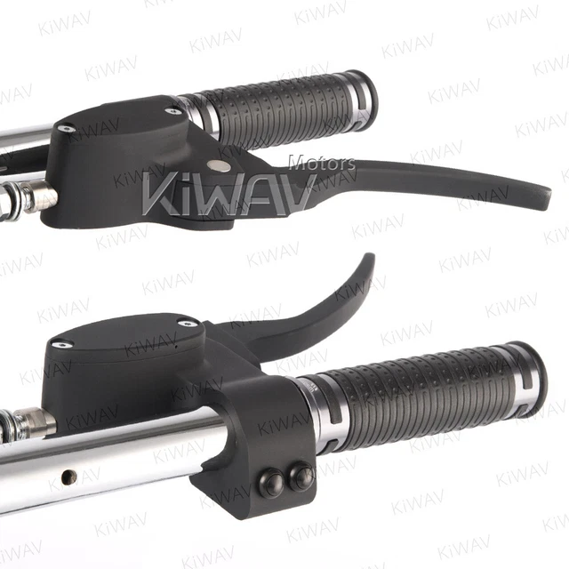 KiWAV CNC mat black hydraulic clutch brake hand control kit lever switch for H-D