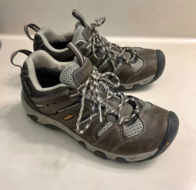 KEEN 1011547 Women's Koven Waterproof Brown Leather/ Mesh Low Hiking Shoe Size 7