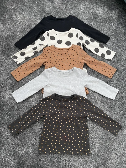 NEXT Magliette a maniche lunghe bambina x5 18-24 mesi
