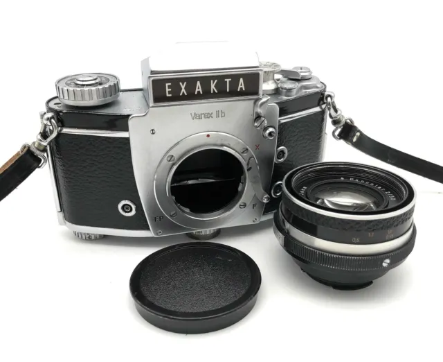 Exakta Varex IIb SLR Spiegelreflexkamera mit Carl Zeiss Jena Pancolar 2/50 mm