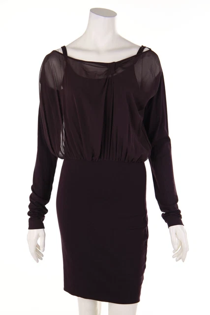 TWINSET SIMONA BARBIERI Robe Soie M Couleur Prune