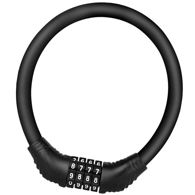 Master Lock 8114D Antivol de vélo à combinaison personnalisable, 6 pieds de long, noir
