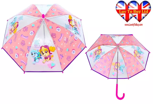 Paw Patrol Umbrella,Kids Umbrella,Transparent Umbrella,Official Licensed