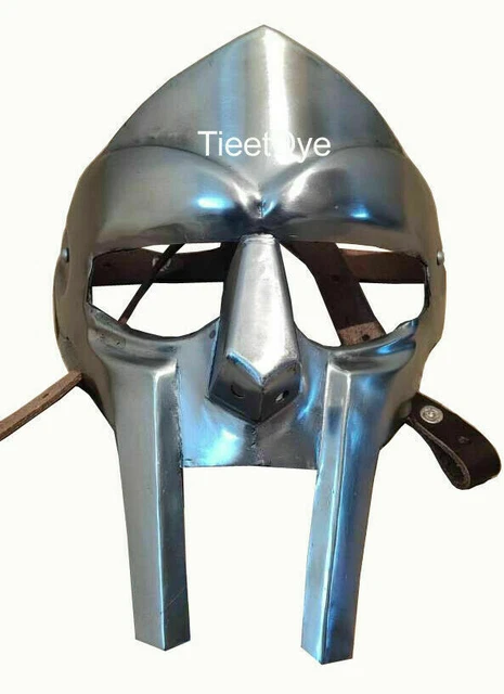 Roman Gladiator Helmet Face Mask Steel Hand Forged Medieval Party Prop
