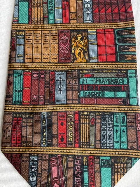 Book Tie Silk Library Theme 100% Silk Eagles Wings, Kissimmee, FL