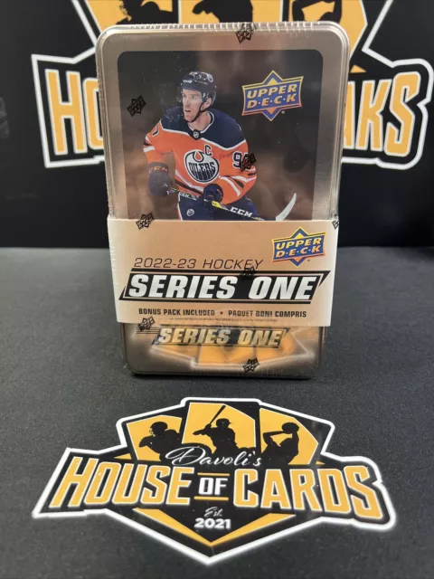 2022/23 Upper Deck Series 1 Hockey Factory Sealed Collectors TIN-YOUNG GUN RCS