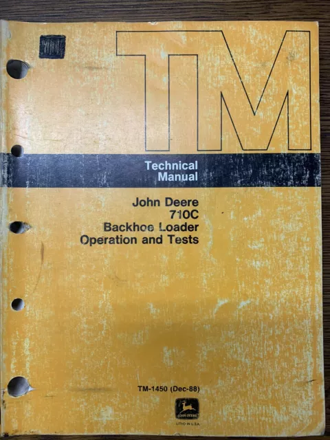 John Deere 710C Backhoe Loader Repair Technical Manual