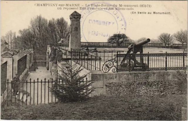 Cpa Champigny-Sur-Marne Military War Monument 1870 (50317)