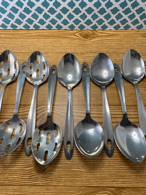 9 inch serving spoon 12 Pieces Buffet Serving Spoons, Stainless Steel Serving 3