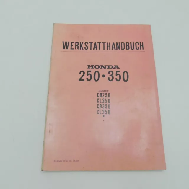 original Honda CB CL 250 350 Werkstatthandbuch Reparaturanleitung manual A1994