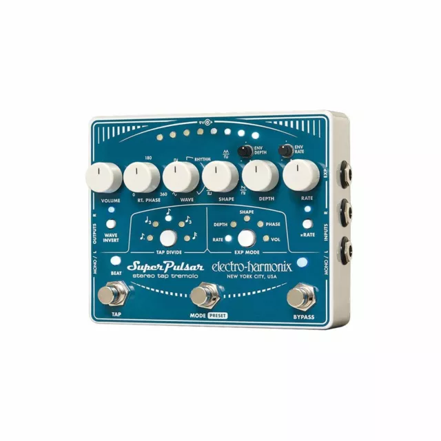 Electro-Harmonix Super Pulsar Stereo Tap Tremolo, analog