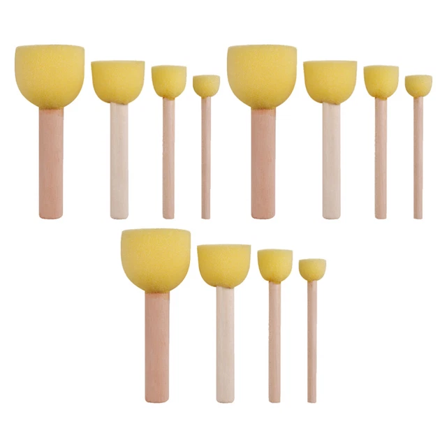 12 pezzi Bambini Spugna Pennelli per pittura Pittura Guarnizioni Sures Pennello