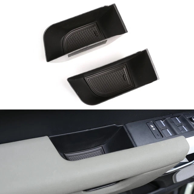 Support de rangement de porte avant, 2 pièces boîte de rangement de porte avant plateau d'organisateur d'insertion latérale adapté pour JK